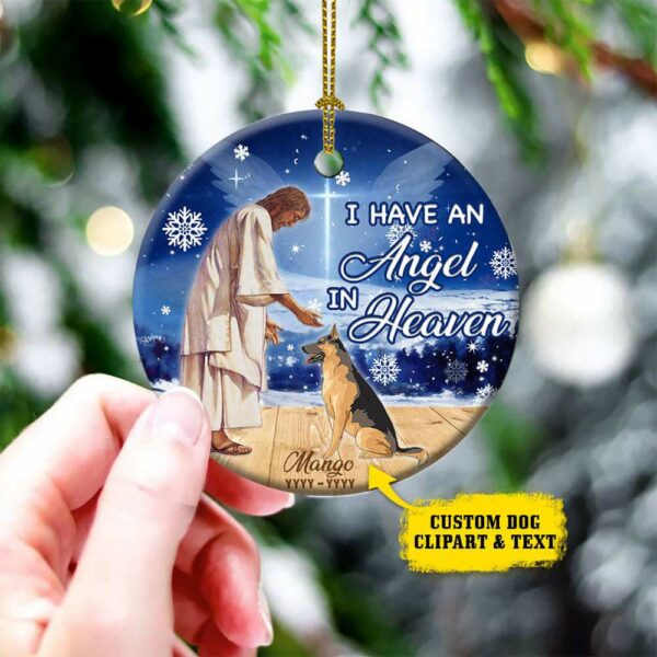 GeckoCustom I Have An Angel In Heaven Dog Ornament HN590 Pack 5 - 35% OFF / 2.75" tall - 0.125" thick