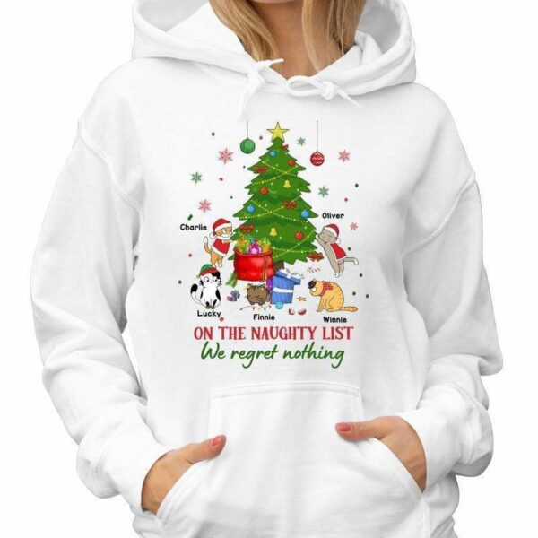 Hoodie & Sweatshirts Christmas Cat Tower Personalized Hoodie Sweatshirt