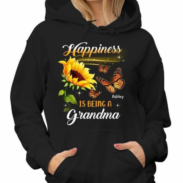 Hoodie & Sweatshirts Happiness Is Being A Grandma Personalized Hoodie Sweatshirt