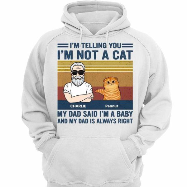 Hoodie & Sweatshirts My Dad Mom Said I‘m A Baby Fluffy Cat Personalized Hoodie Sweatshirt Hoodie / White Hoodie / S