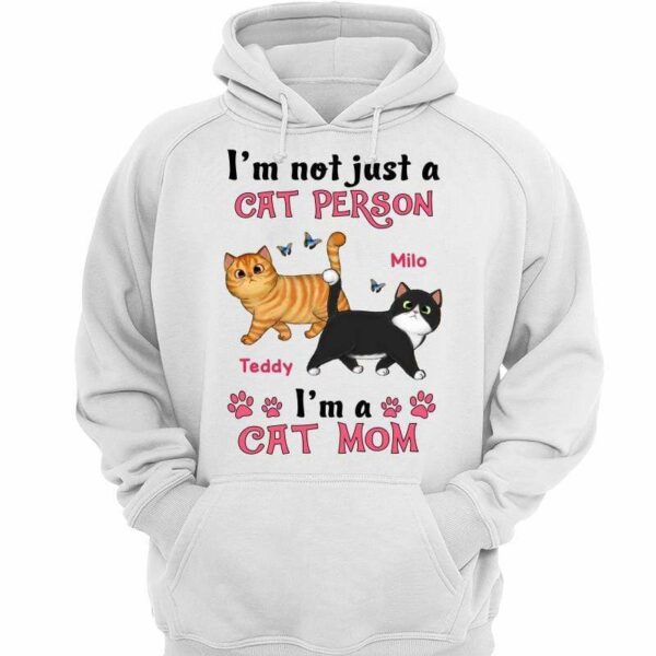 Hoodie & Sweatshirts Not Just Cat Person Fluffy Walking Cat Personalized Hoodie Sweatshirt Hoodie / White Hoodie / S