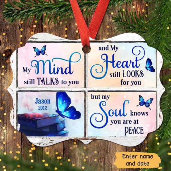 Ornament Butterflies Memorial Family Personalized Christmas Ornament Pack 1