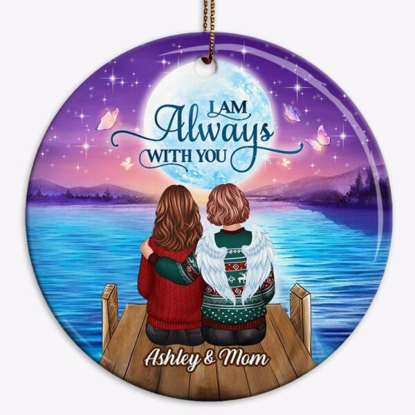 Ornament Moon Night Always With You Memorial Personalized Circle Ornament