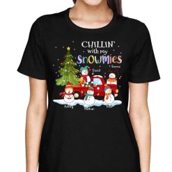 T-Shirt Chillin‘ With My Snowmies Grandma Mom Personalized Shirt
