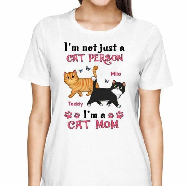 T-Shirt Not Just Cat Person Fluffy Walking Cat Personalized Shirt