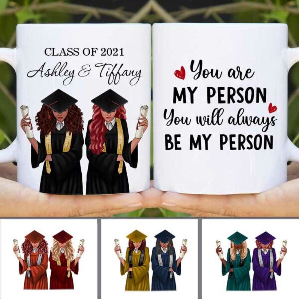 AOP Mugs Graduation Besties Senior 2021 Personalized Coffee Mug 11oz