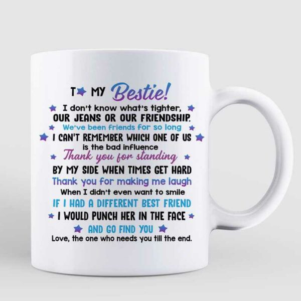 AOP Mugs Modern Girls Front View To My Bestie Personalized Mug (3 Besties) 11oz