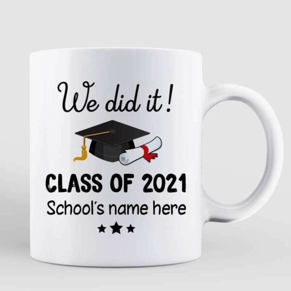 AOP Mugs Senior 2021 Besties We Did It Personalized Mug 11oz