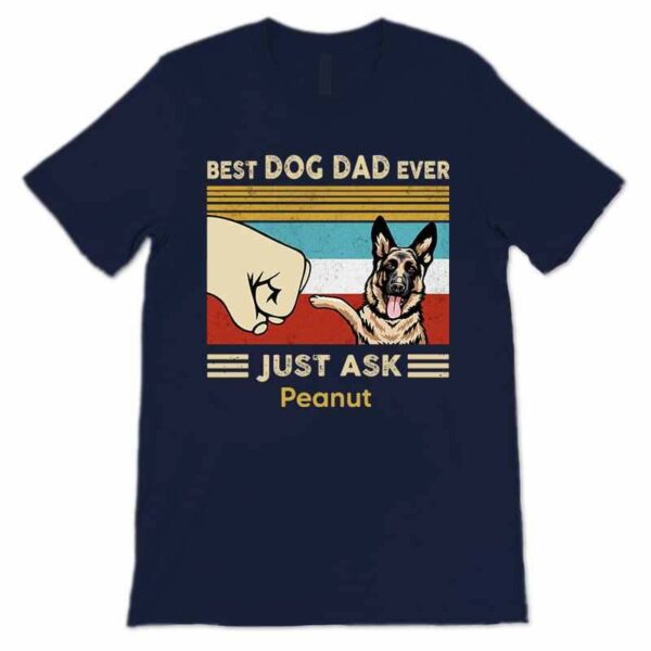 Apparel Best Dog Dad Dog Paw Human Hand Personalized Shirt