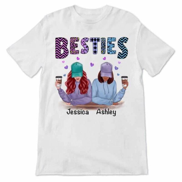 Apparel Besties Colorful Patterned Personalized Shirt