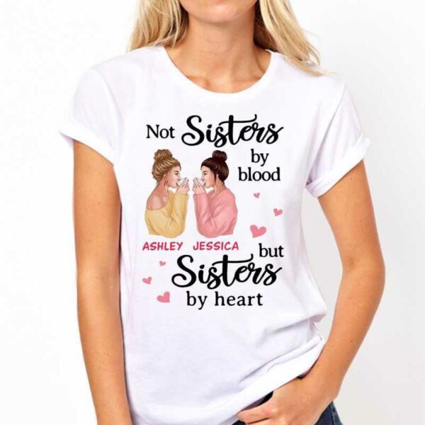 Apparel Besties Drinking Sisters By Heart Personalized Shirt