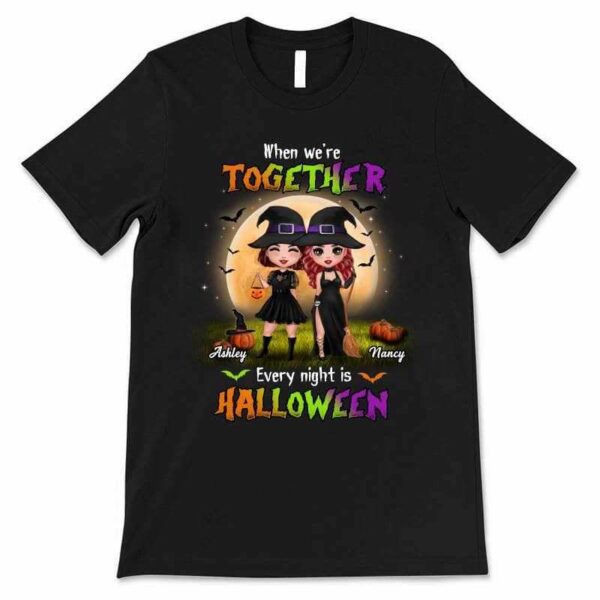Apparel Besties Every Night Is Halloween Personalized Shirt