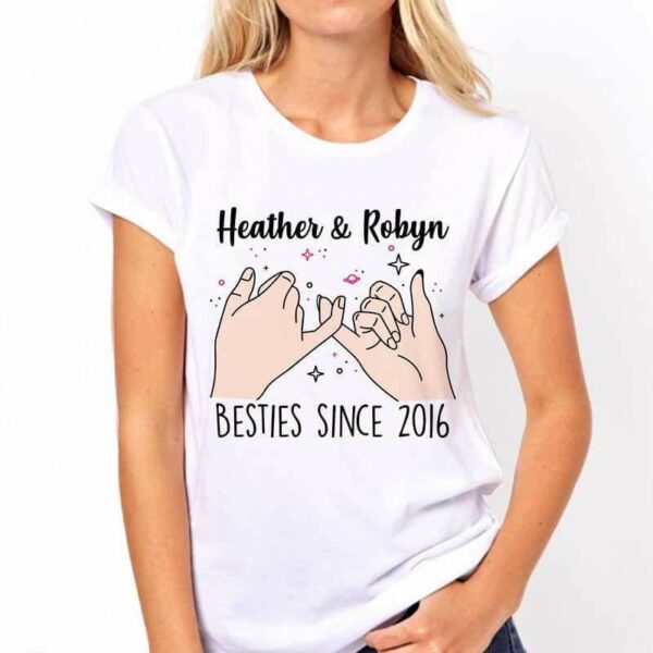 Apparel Besties Since Pinky Promise Personalized Shirt