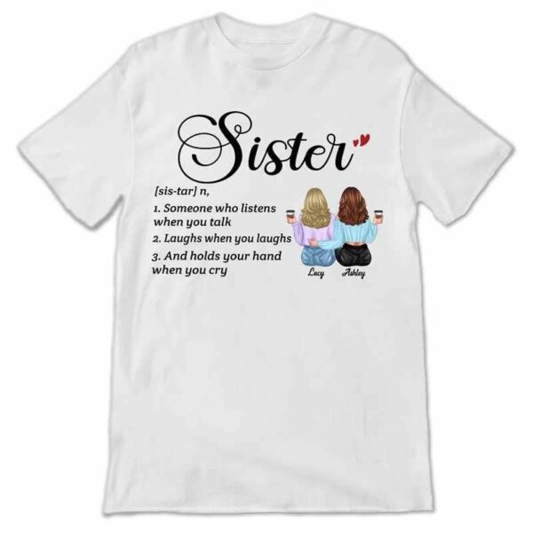 Apparel Besties Sisters Definition Personalized Shirt