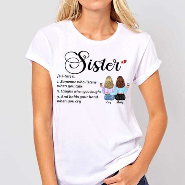 Apparel Besties Sisters Definition Personalized Shirt