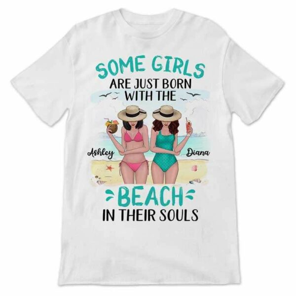 Apparel Bikini Besties Beach In Their Souls Personalized Shirt