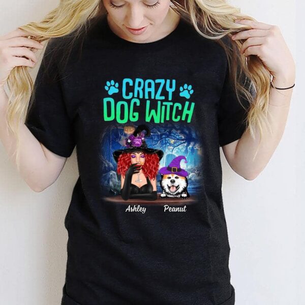 Apparel Crazy Dog Witch Personalized Shirt