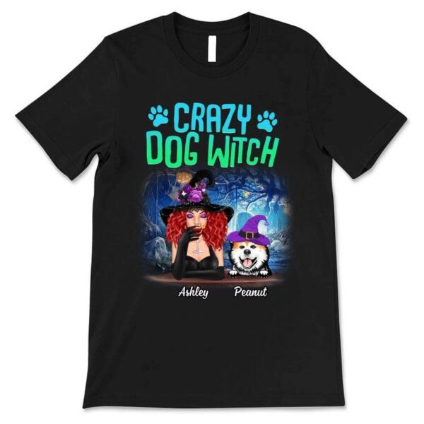 Apparel Crazy Dog Witch Personalized Shirt