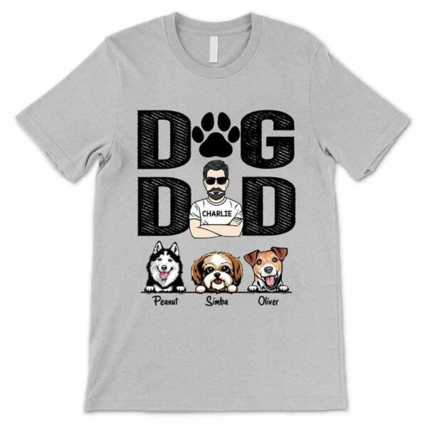 Apparel Dog Dad Man & Peeking Dog Personalized Shirt