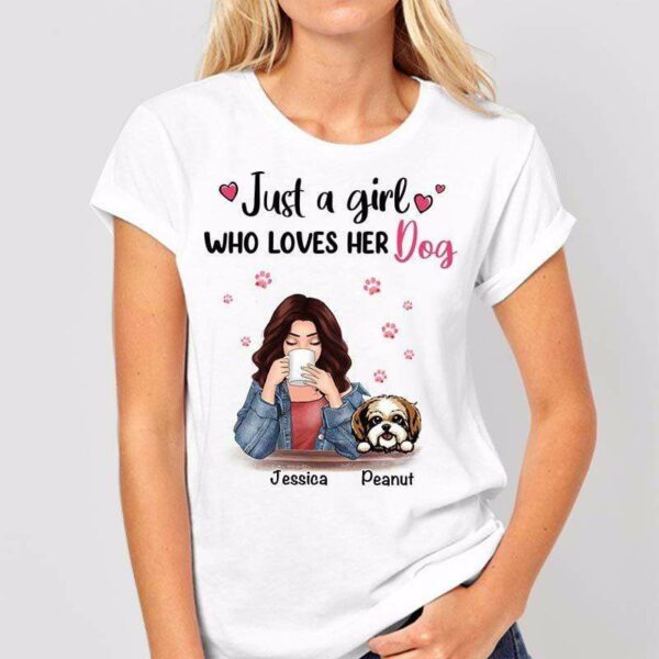 Apparel Dog Mom Loves Her Dog Personalized Shirt