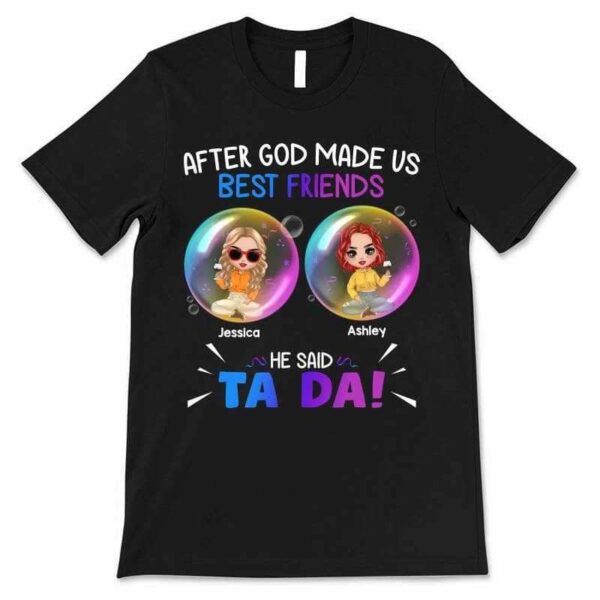 Apparel Doll Besties God Made Us Best Friends Personalized Shirt