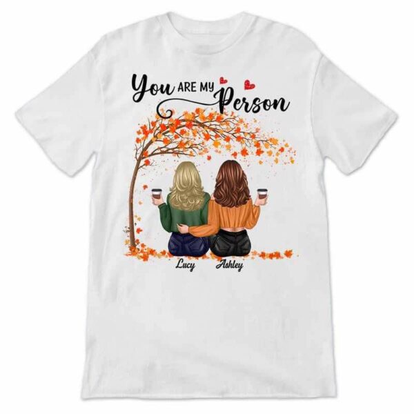 Apparel Fall Season Besties Under Tree Personalized Shirt