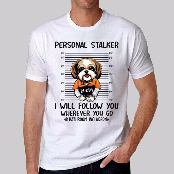 Apparel Guilty Peeking Dog Stalkers Personalized Shirt