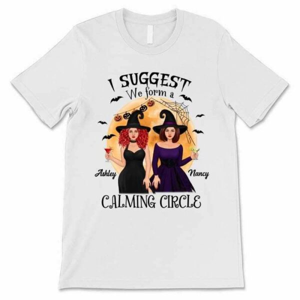 Apparel Halloween Besties With Drink Personalized Shirt