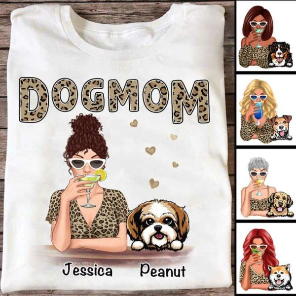 Apparel Leopard Shirt Dog Mom Personalized Shirt Classic Tee / White Classic Tee / S