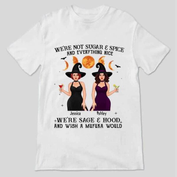 Apparel Not Sugar & Spice Bestie Posing Woman Halloween Personalized Shirt
