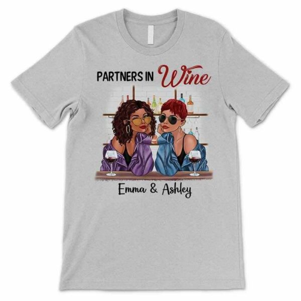 Apparel Partner In Wine Fashion Besties Personalized Shirt