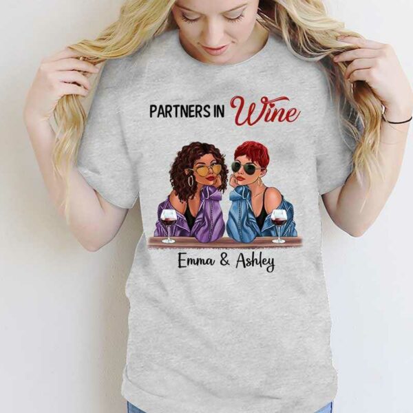 Apparel Partner In Wine Fashion Besties Personalized Shirt
