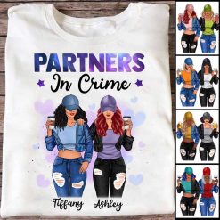 Apparel Partners In Crime Cool Besties Personalized Shirt Classic Tee / White Classic Tee / S