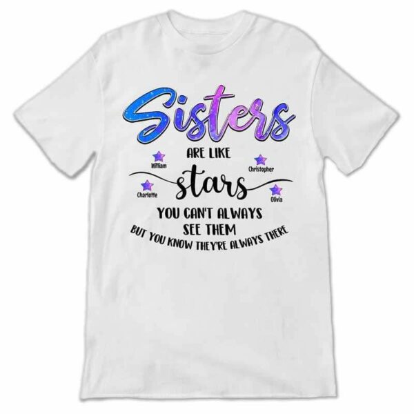 Apparel Sisters Besties Like Stars Personalized Shirt