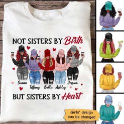 Apparel Sisters By Heart Personalized Shirt (5 Besties) Classic Tee / White Classic Tee / S
