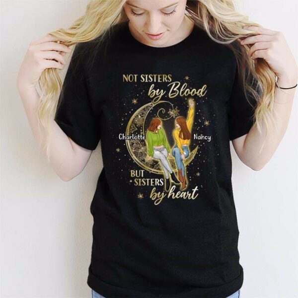Apparel Sitting Besties On The Moon Personalized Shirt