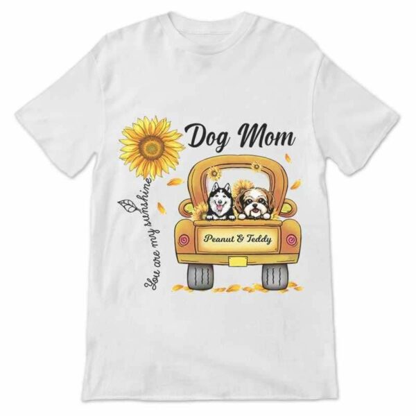 Apparel Sunflower Truck Dog Mom Personalized Shirt