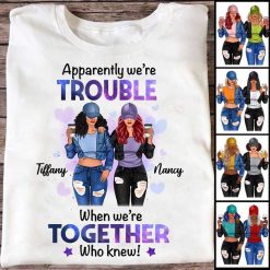 Apparel Trouble Besties Cool Girls Personalized Shirt Classic Tee / White Classic Tee / S