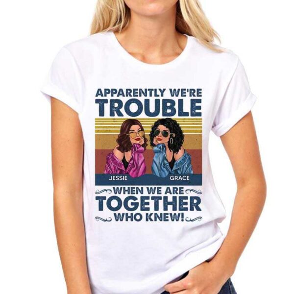 Apparel Trouble Fashion Besties Retro Personalized Shirt