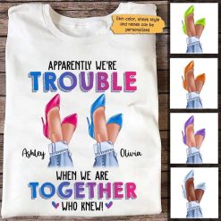 Apparel Trouble Together Besties Legs Personalized Shirt Classic Tee / White Classic Tee / S