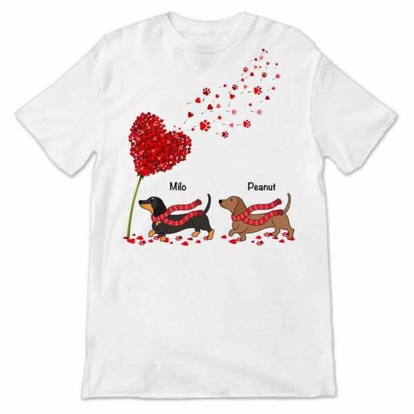 Apparel Valentine Dachshund Mom Personalized Shirt