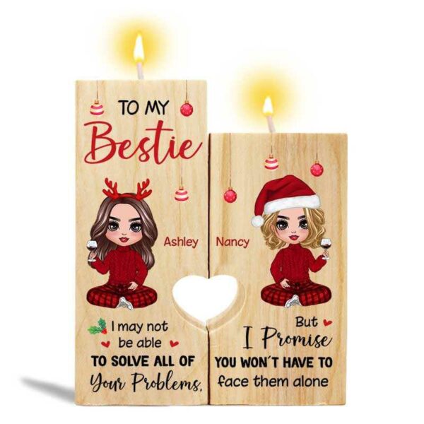 Candle Holder Doll Besties Christmas Personalized Candle Holder Onesize