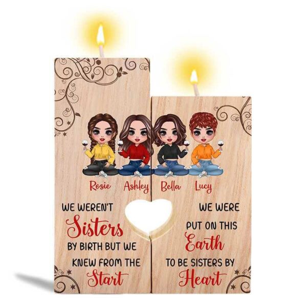 Candle Holder Doll Besties Sisters By Heart Personalized Candle Holder Onesize