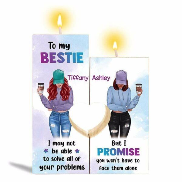 Candle Holder Modern Girls Besties Personalized Candle Holder Onesize