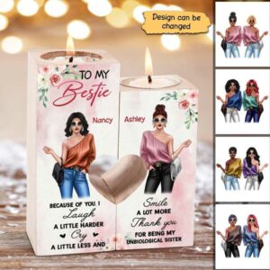 Candle Holder Standing Fashion Besties Personalized Candle Holder Onesize