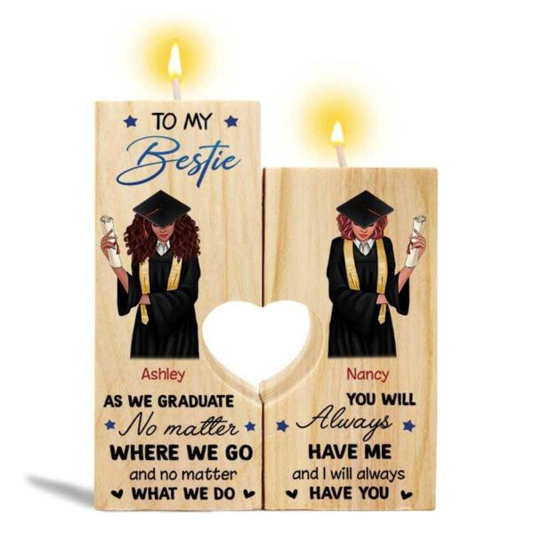 Candle Holder To My Bestie As We Graduate Senior 2021 Personalized Candle Holder Onesize