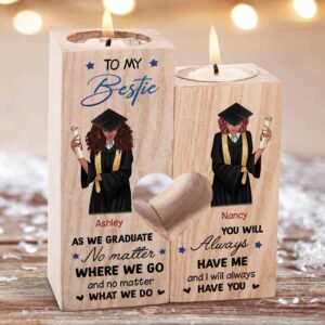 Candle Holder To My Bestie As We Graduate Senior 2021 Personalized Candle Holder Onesize