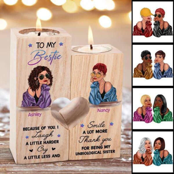 Candle Holder To My Bestie Fashion Girl Personalized Candle Holder Onesize