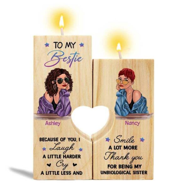 Candle Holder To My Bestie Fashion Girl Personalized Candle Holder Onesize