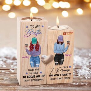 Candle Holder To My Bestie Front View Personalized Candle Holder Onesize